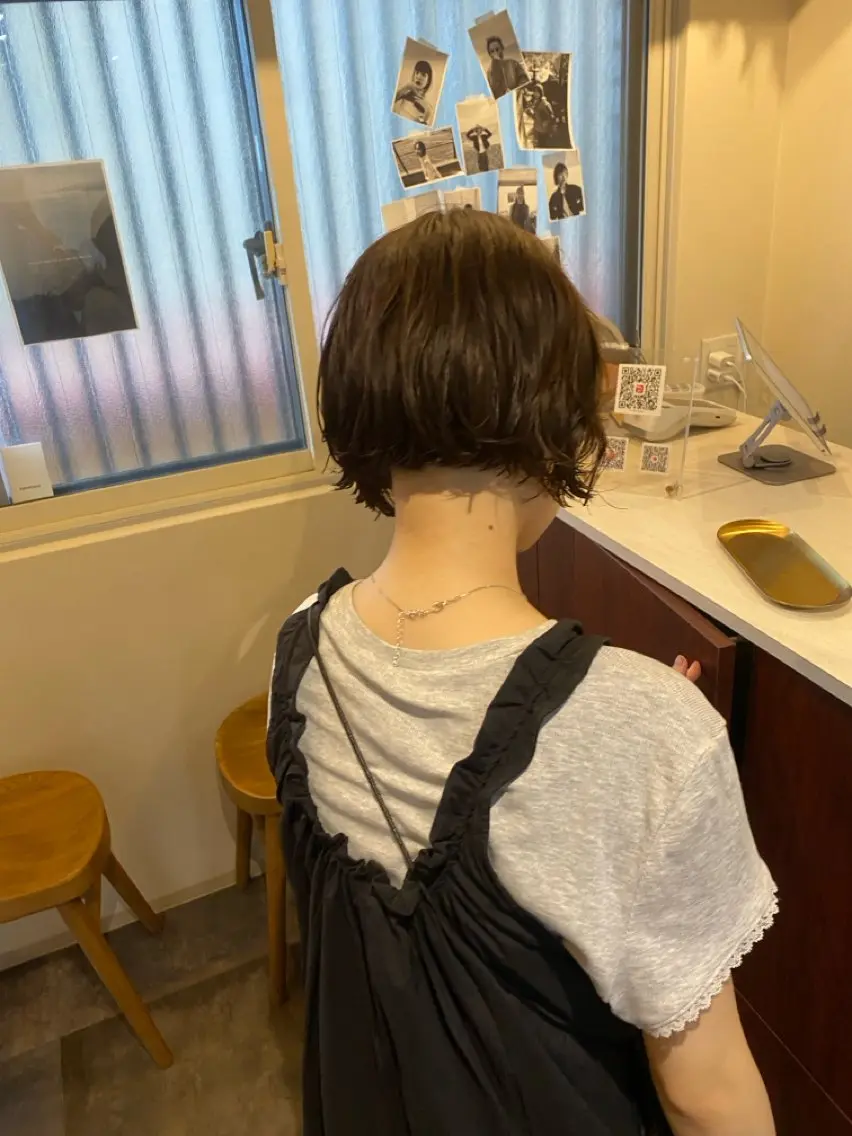 ショート カット パーマ みやけ ひなのヘアスタイル