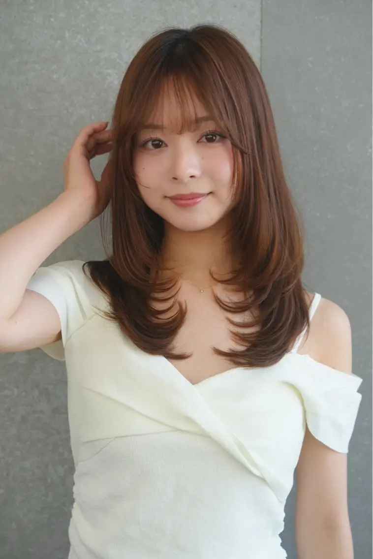 ロング カラー ヘアアレンジ ⭐️巻ける縮毛矯正/ レイヤー to-kiのヘアスタイル