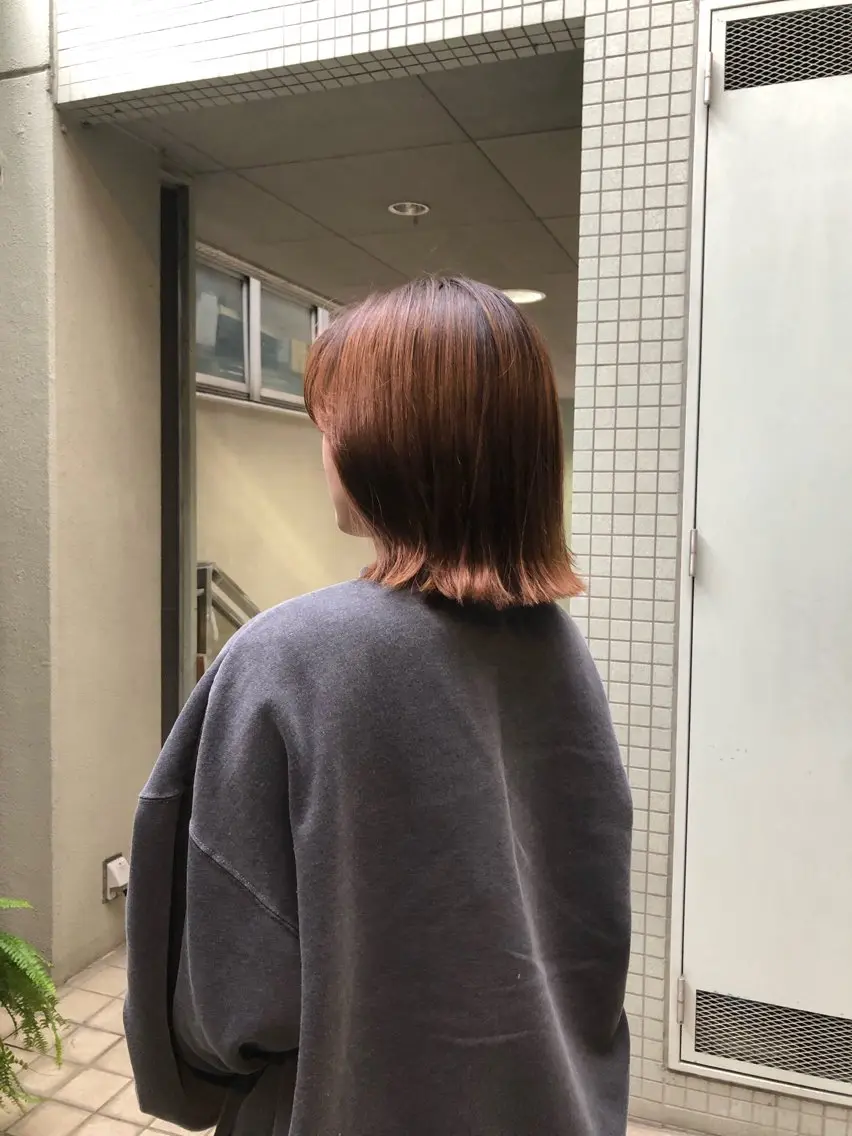 ミディアム 縮毛矯正 竹内 絢香のヘアスタイル