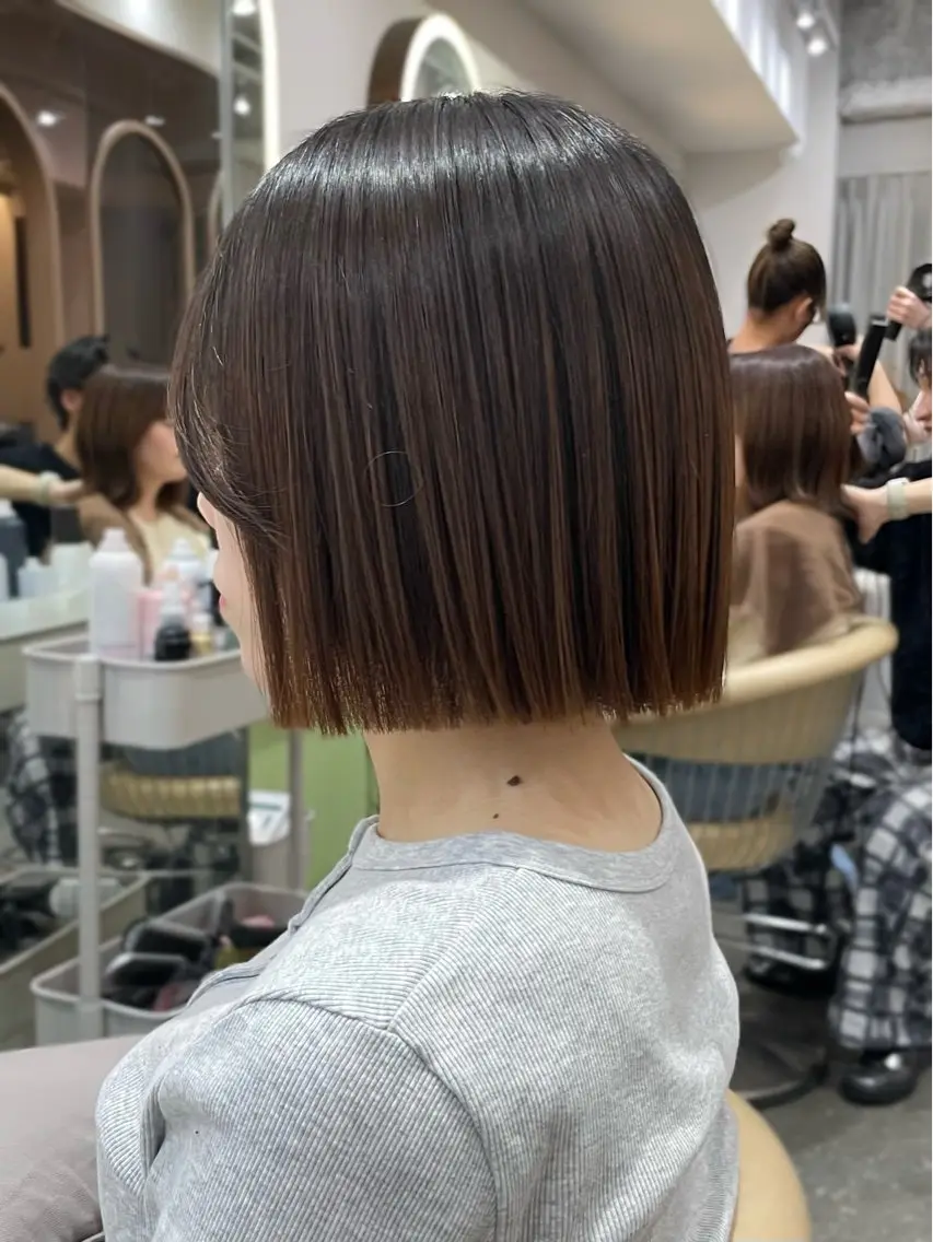 ショート カット 縮毛矯正 トリートメント 🐥ボブ/レイヤー 縮毛矯正/halcaのヘアスタイル