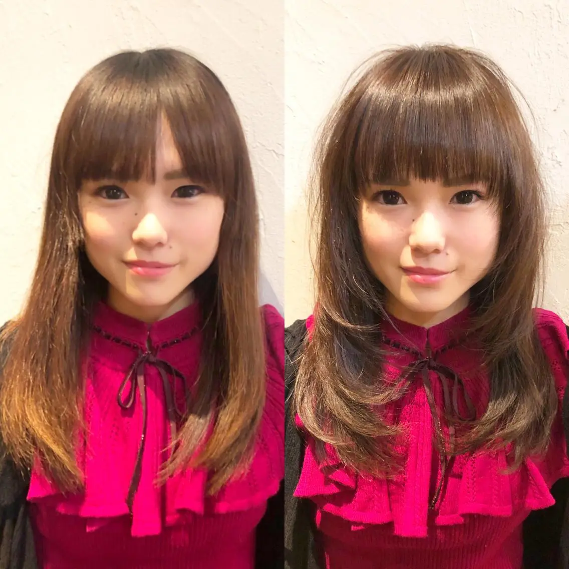 セミロング 髪質改善縮毛矯正 専門店のヘアスタイル