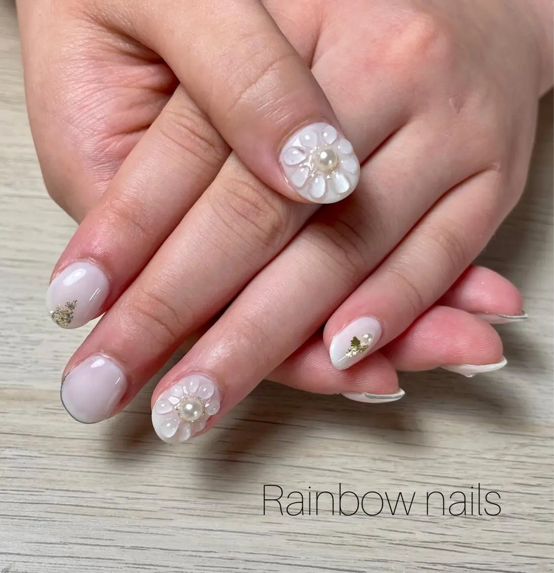 ネイル 成人式 ぷっくりネイル Rainbow nailsくろちゃんのネイルデザイン