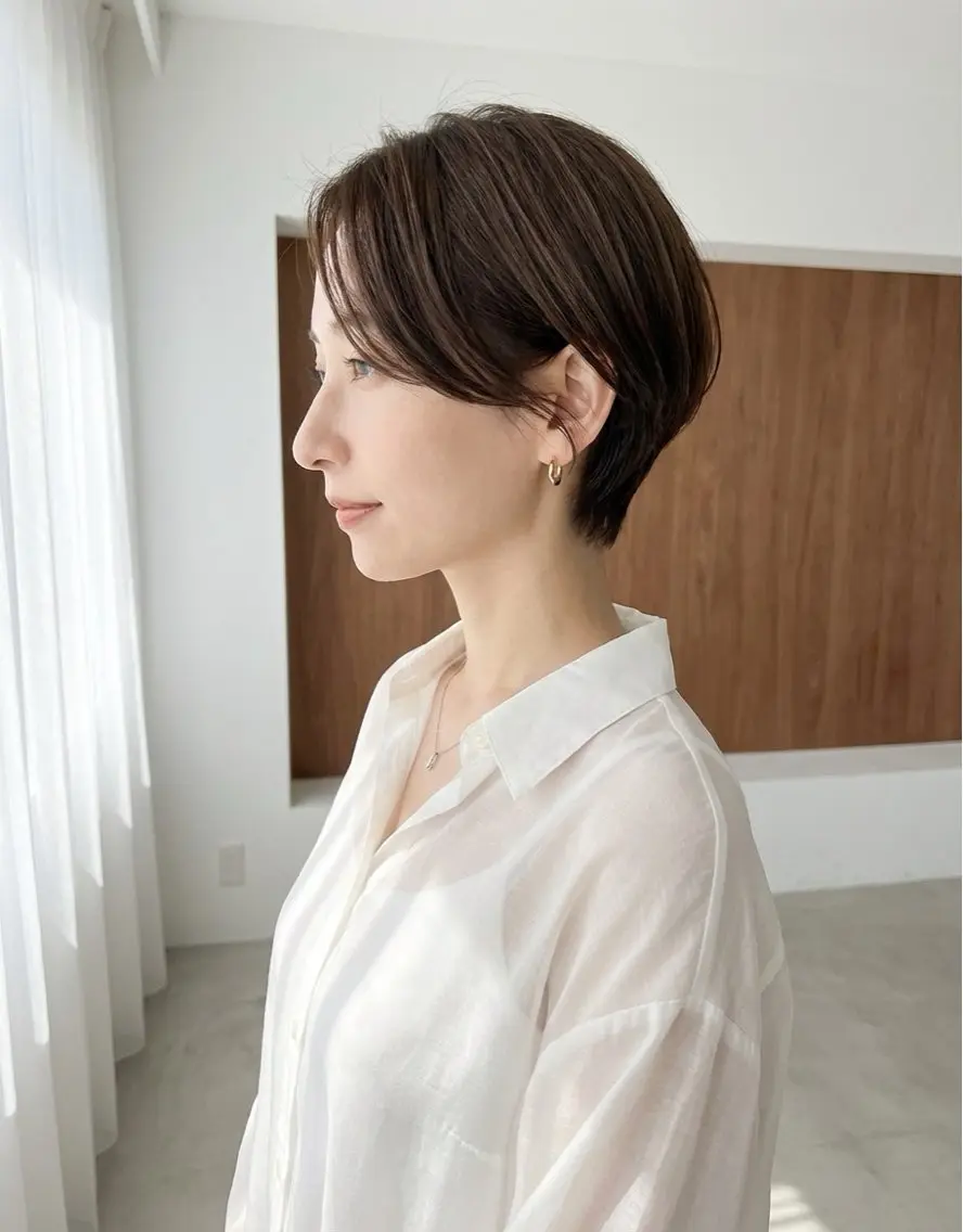 ショート 白髪いかしハイライト 加藤のヘアスタイル