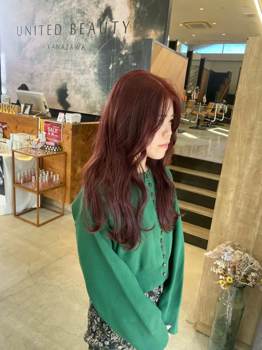ミディアム 韓国風ヘア カット ヘアカラー テラダ ユウシン西金沢のヘアスタイル