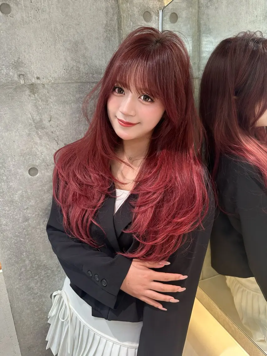 ロング ヘアカラー トリートメント 《髪質改善✖️オリー ブ🧸》小嶋拓也のヘアスタイル