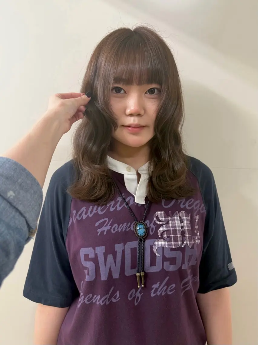 セミロング ヘアカラー ベージュ/透明感 color/rinのヘアスタイル