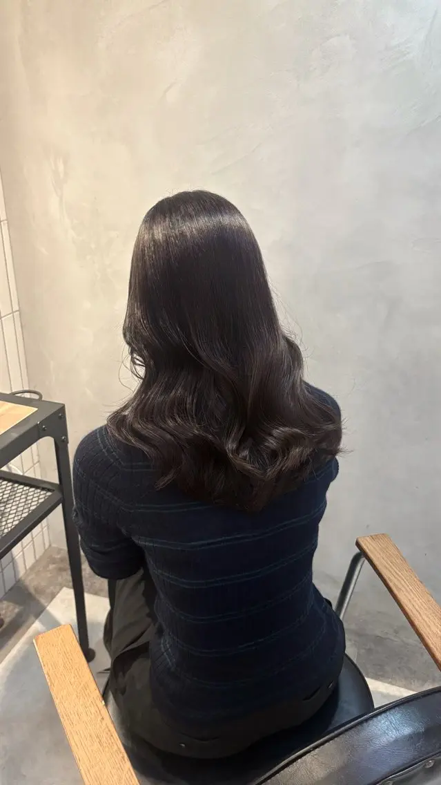 セミロング カラー 透明感カラー 𝒌𝒚𝒐𝒌𝒂 ︎︎のヘアスタイル