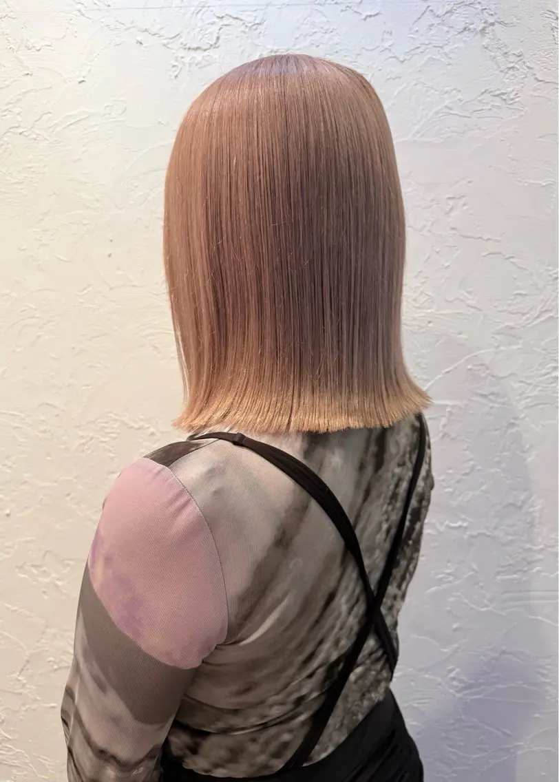 セミロング カット ヘアカラー トリートメント 日下 まゆきのヘアスタイル