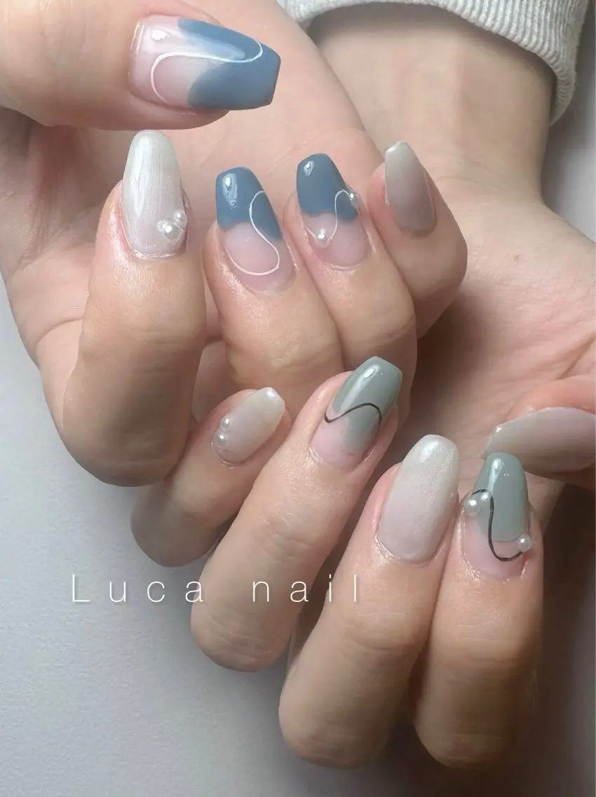 ネイル アートネイル フレンチネイル マグネットネイル ハンドネイル Luca nailのネイルデザイン