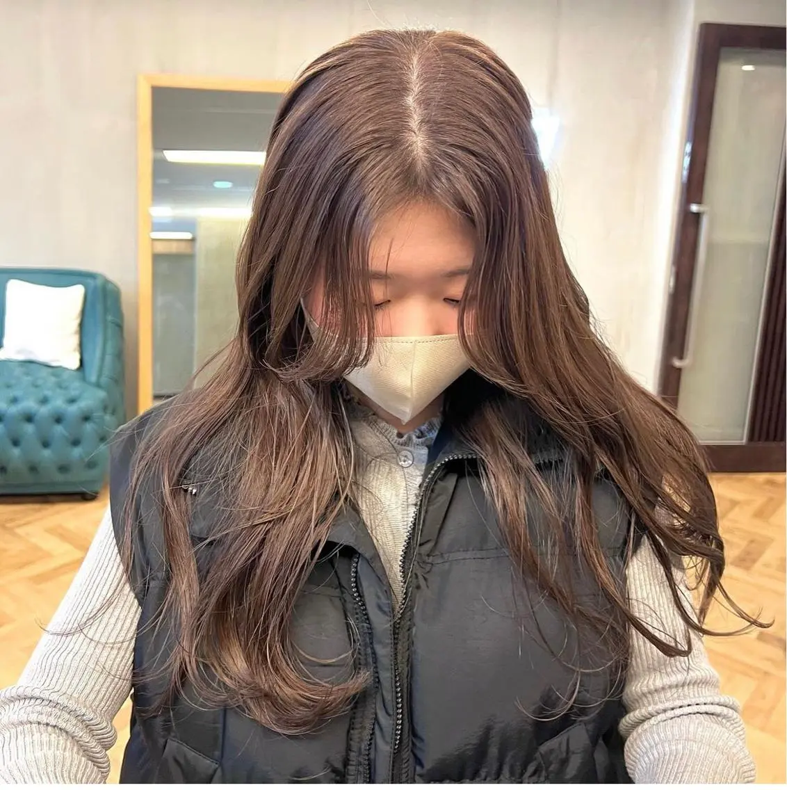 ロング カラー パーマ ヘアアレンジ メンズ キッズ ネイル マツエク・マツパ アイブロウ 前川 朋香のヘアスタイル