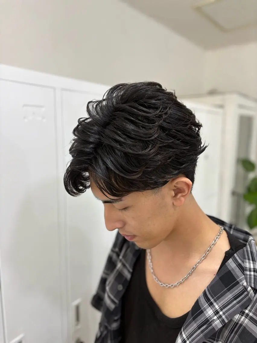 パーマ メンズ カット パーマ 阿部 渓太のヘアスタイル
