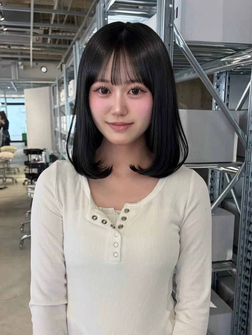 ミディアム カラー カット ヘアカラー トリートメント ダブルカラー/レイヤ ーカット 🤍ゆきなのヘアスタイル