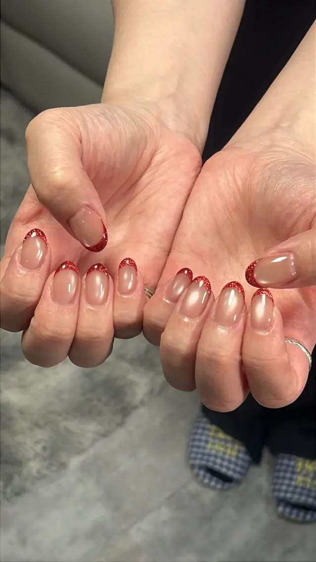 ネイル フレンチネイル マグネットネイル ハンドネイル NailByua 武蔵新城徒歩4分のネイルデザイン