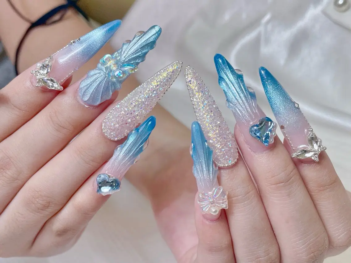 ネイル クリアネイル フラワーネイル マグネットネイル 大理石ネイル(マーブル) 夏ネイル ハンドネイル princess👑 木戸　唯のネイルデザイン