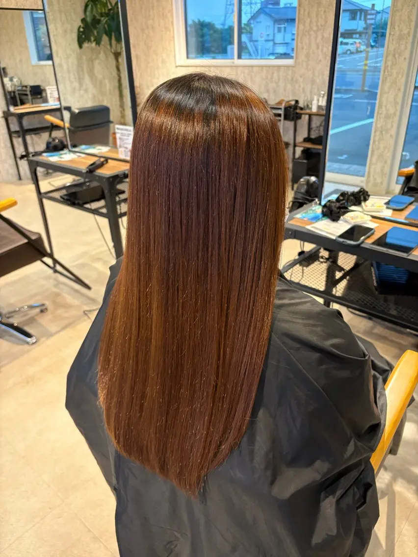 ロング パーマ 縮毛矯正 EMICLAIR rinkaのヘアスタイル