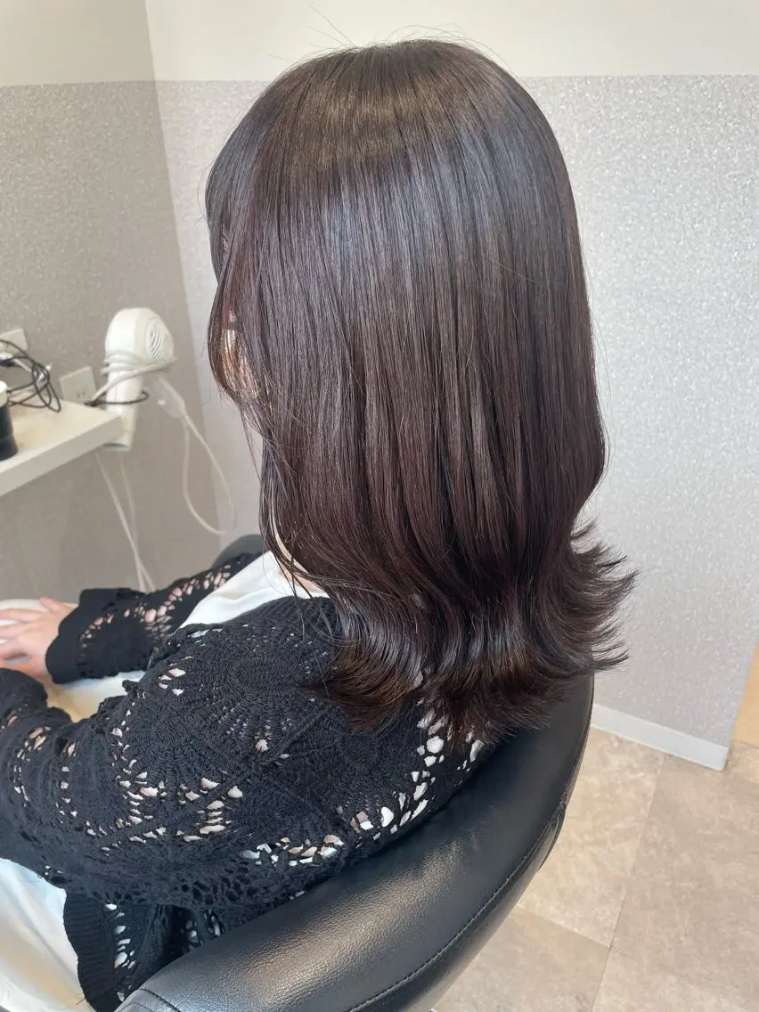 ミディアム カラー アッシュ ラベンダーカラー ラベンダーアッシュ カット ヘアカラー 女性リピ90%🍨 🩷佐藤みずきのヘアスタイル
