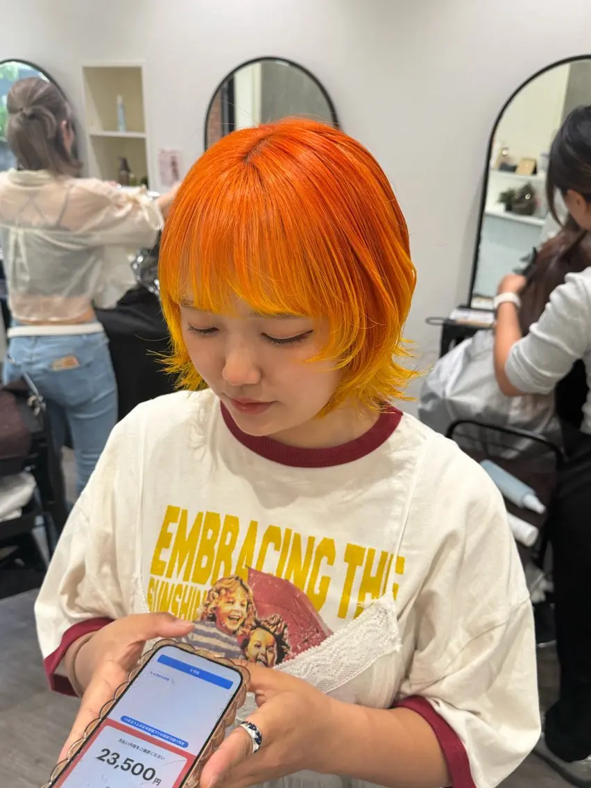 ミディアム ヘアカラー トリートメント Karin／ レイヤーブリーチ🥀のヘアスタイル