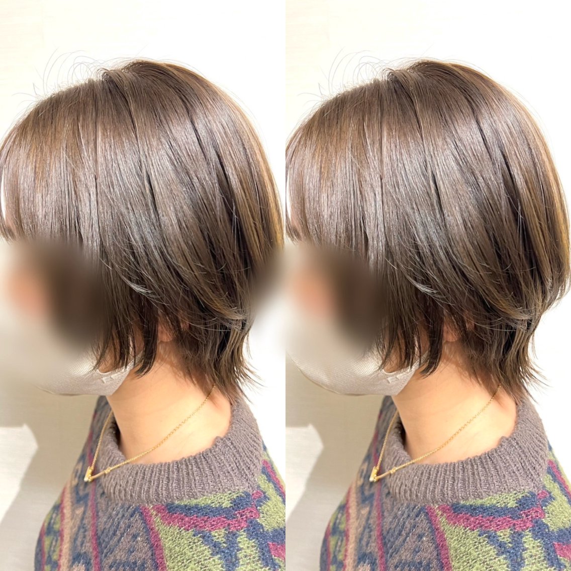 カットカラーモデル🥣🫧『あご上ショートカット+透明感カラー 🌟』➕ 最高級トリートメントの写真