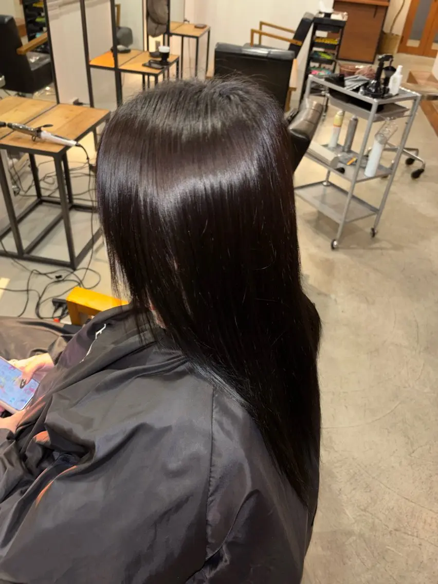 ロング 縮毛矯正 大藤 守遥のヘアスタイル