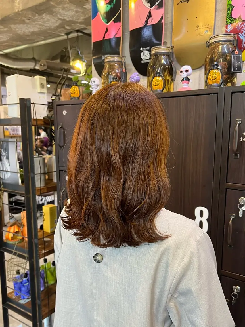 ミディアム ヘアカラー トリートメント 大武 楓のヘアスタイル