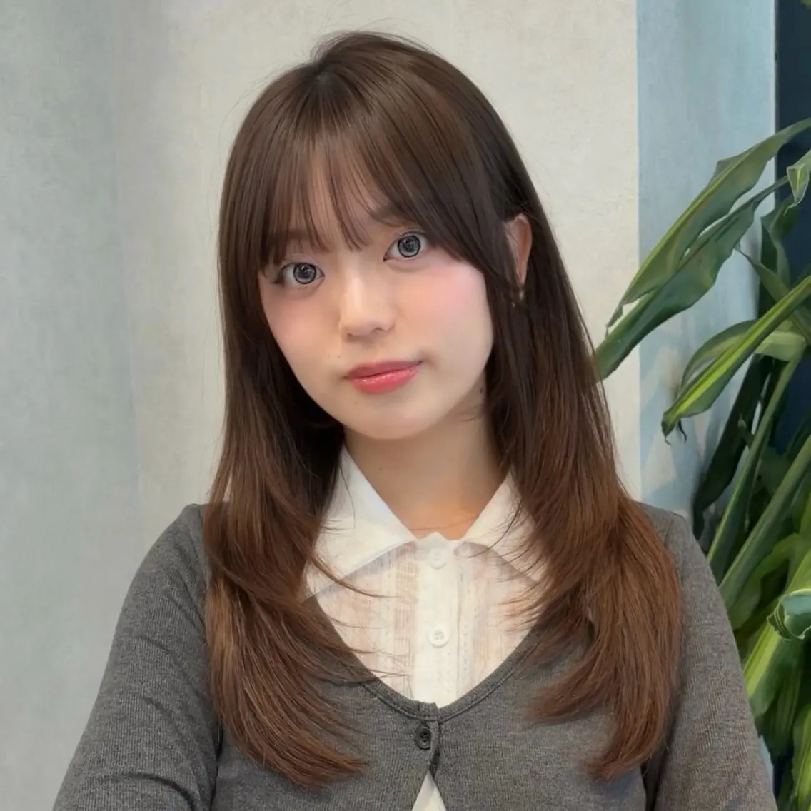 セミロング カラー カット ヘアカラー トリートメント 結べるレイヤーカット /カラー/あさかのヘアスタイル