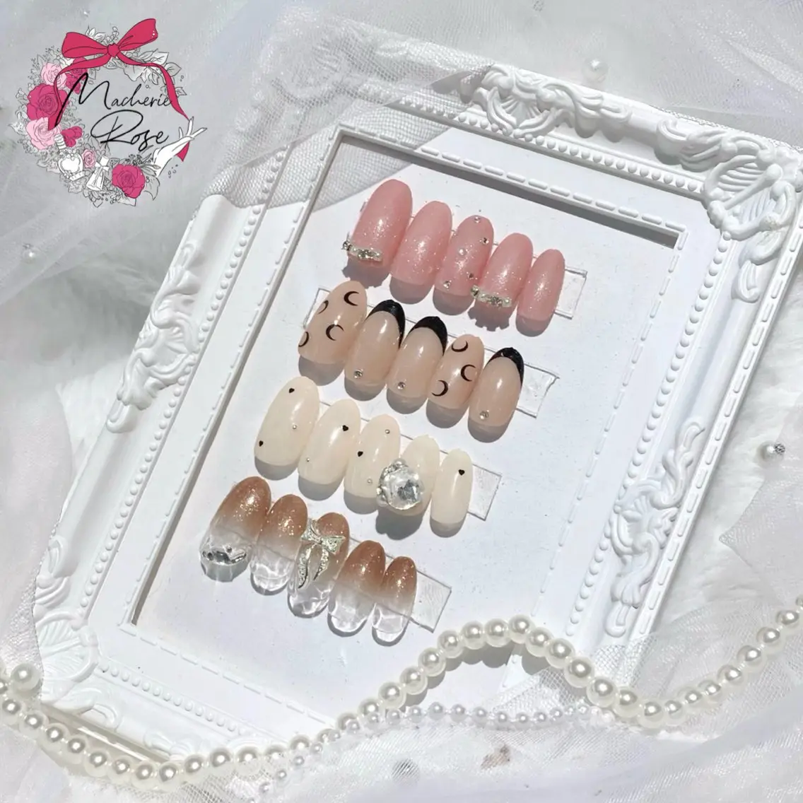 ネイル ハンドネイル Macherie Rose Jrのネイルデザイン