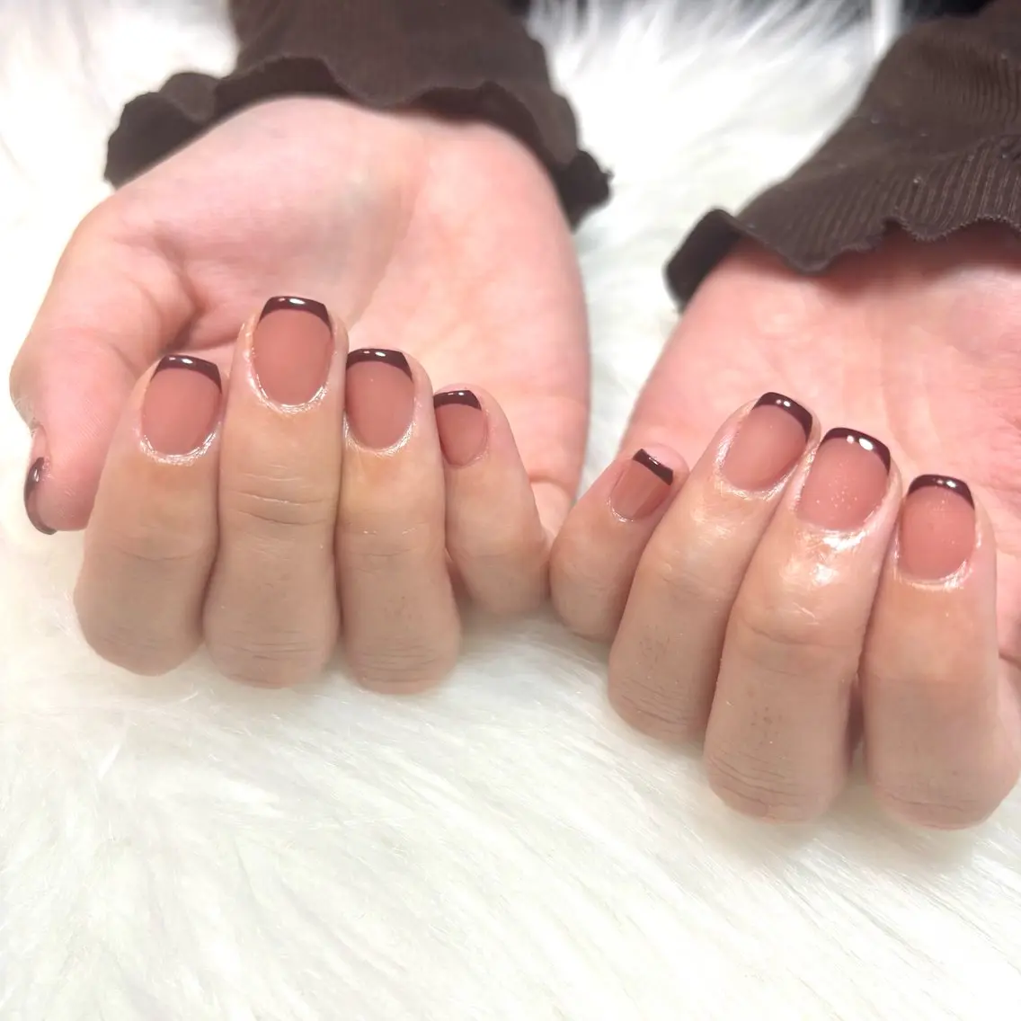 ネイル ボルドー フレンチネイル シンプルネイル ハンドネイル nailsalon ICHIのネイルデザイン