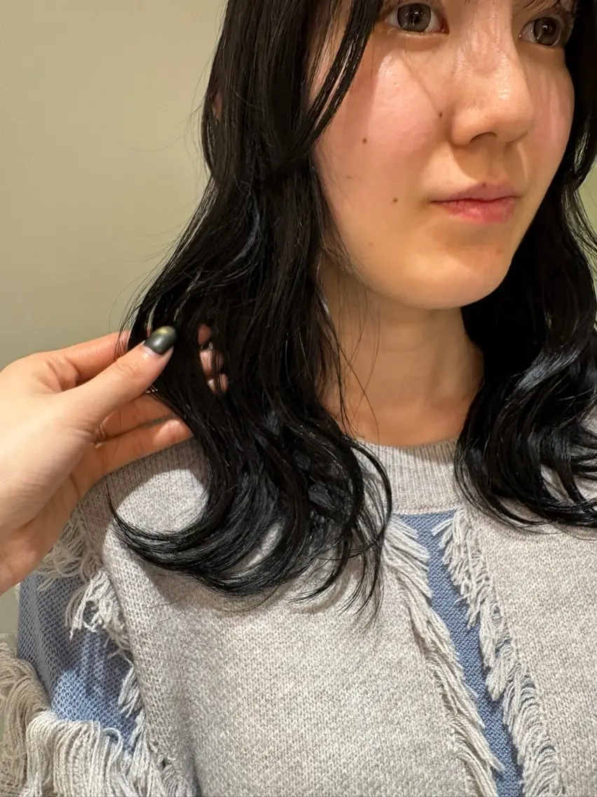 ミディアム カラー 透明感カラー kawanami kikiのヘアスタイル