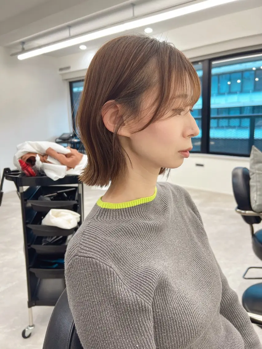 ショート 切りっぱなしボブ 前下がりボブ ショートボブ ボブ タンバルモリ ショート/ ボブ/今井皓のヘアスタイル