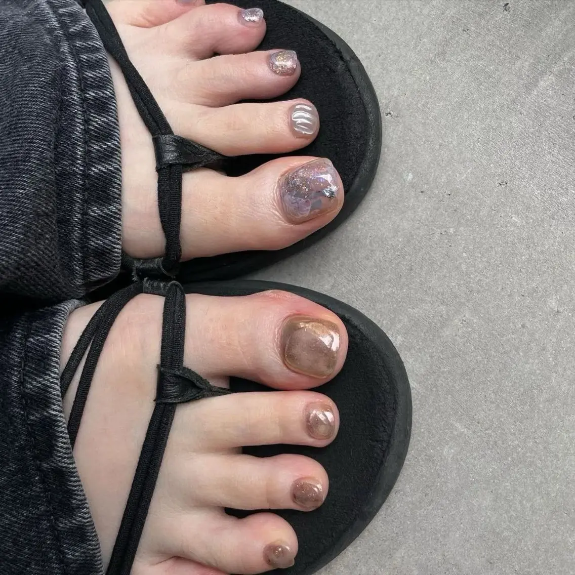 【フットネイル】ニュアンスネイル オフあり‼︎の写真