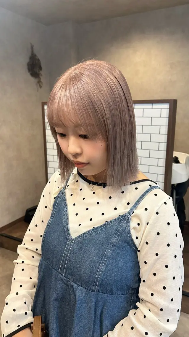 ミディアム カラー ヘアカラー トリートメント silk🕯 hikaruのヘアスタイル