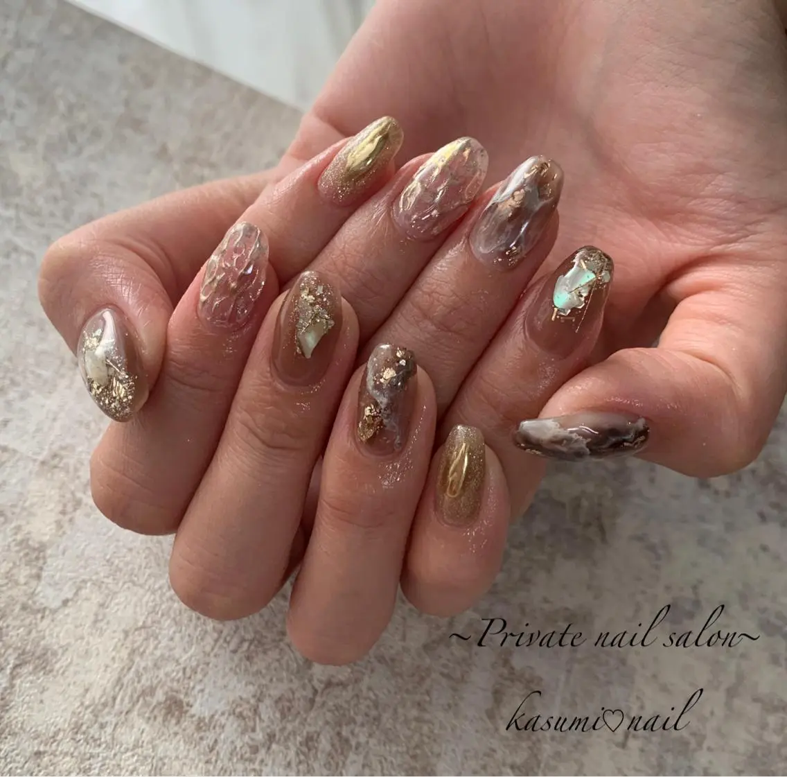 ネイル マグネットネイル ミラーネイル ニュアンスネイル 春ネイル KASUMI♡ Nailのネイルデザイン