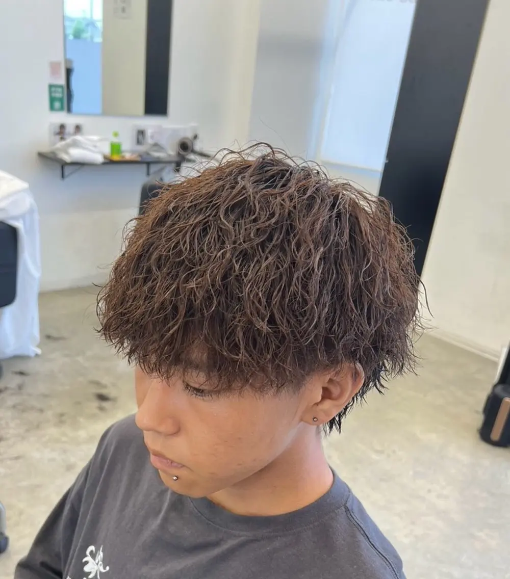 パーマ メンズ カット パーマ メンズ特化美容師 /真家雅樹🔥のヘアスタイル