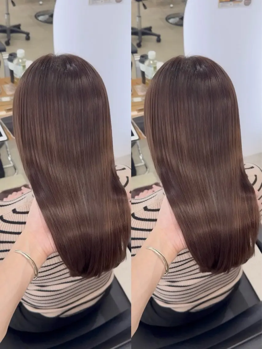 ロング ヘアカラー 縮毛矯正 トリートメント 清水 健吏/ 髪質改善/レイヤーのヘアスタイル