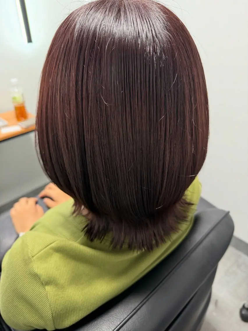 ミディアム カット ヘアカラー トリートメント 高橋 葵のヘアスタイル