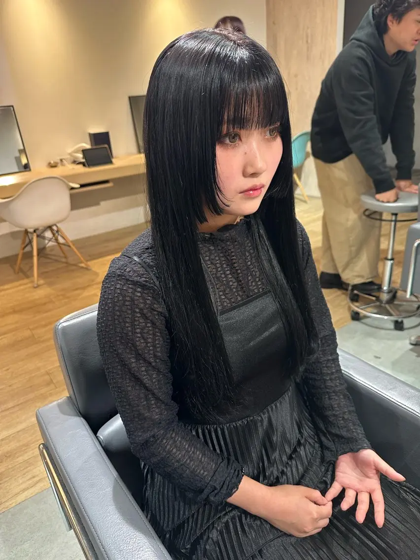 ロング カラー カット ヘアカラー エクステ 美髪・シールエクステ ホソタニリョウコのヘアスタイル