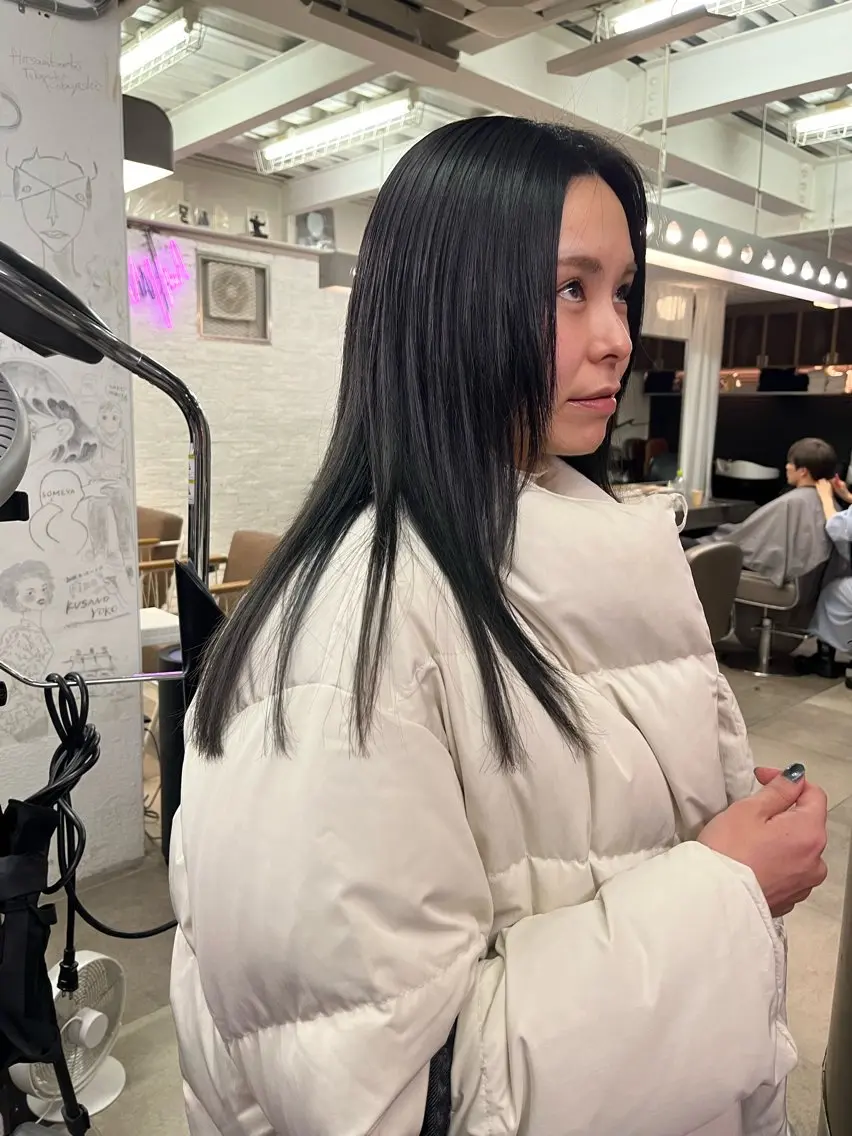 ロング カラー パーマ カット ヘアカラー 縮毛矯正 eri kinjoのヘアスタイル