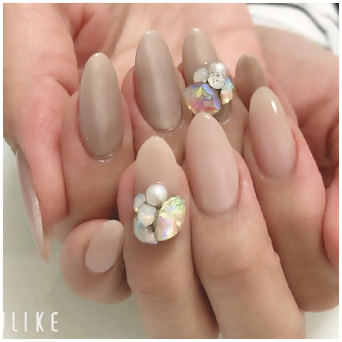 ネイル オーロラネイル 桜ネイル ジェルネイル パステルネイル 春ネイル Azulsou 廣川愛のネイルデザイン