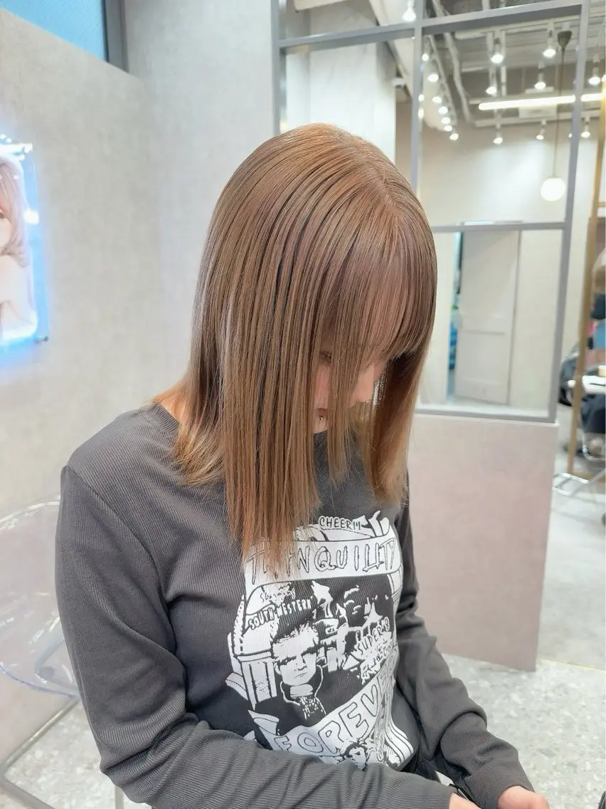 カラー 透明感カラー ハイトーンカラー ヘアカラー トリートメント ヘッドスパ Rio /艶 カラー/ハイトーンのヘアスタイル