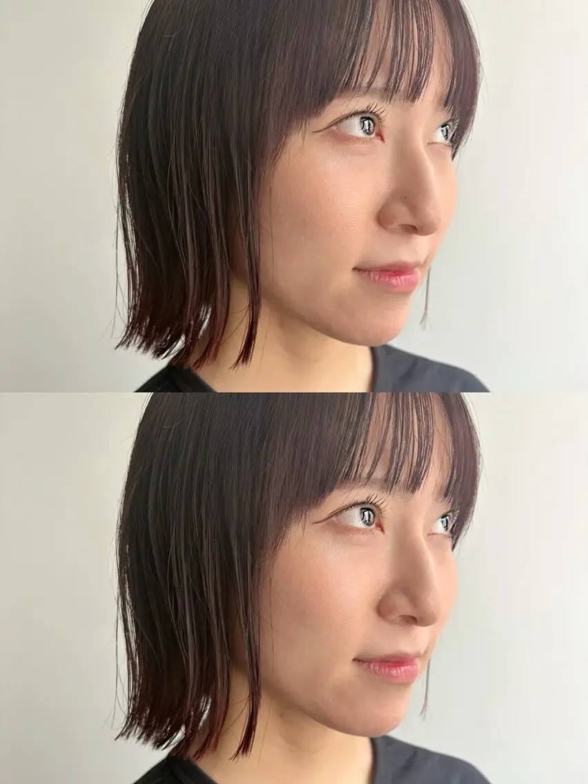前髪カット+カラーの写真