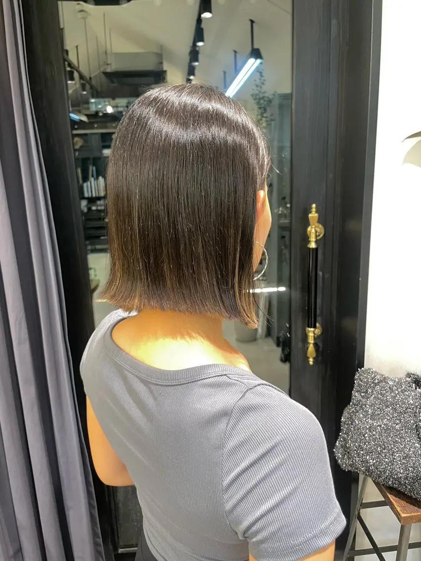 ショート ボブ 外ハネヘア カット 田中 陽菜乃のヘアスタイル