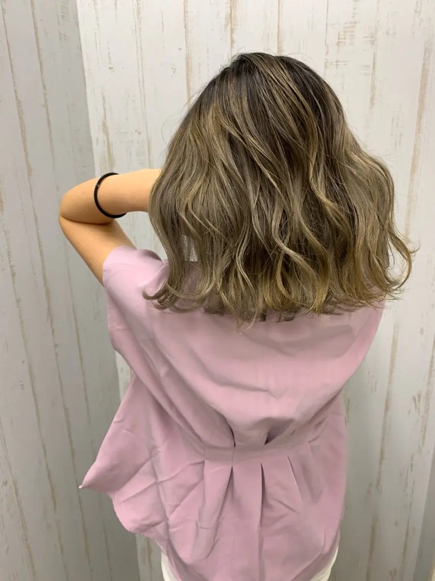 ミディアム ヘアカラー トリートメント 藤本 翔己のヘアスタイル