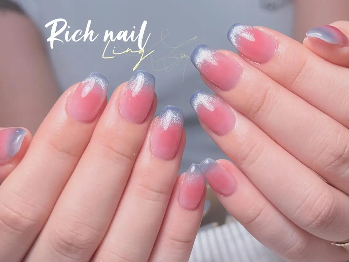 ネイル 長さ出し ハンドネイル ハンドケア Rich Nail 🤲🏻梨央のネイルデザイン