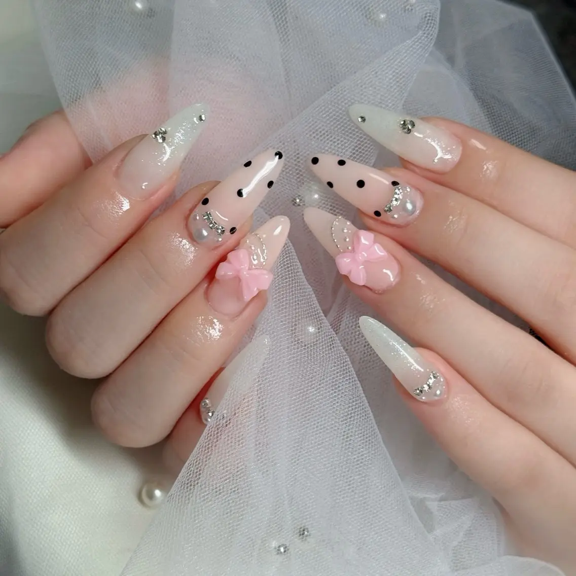 ネイル フットネイル フレンチネイル グラデーション 韓国ネイル ロングネイル ハンドネイル Hani Nail Salonのネイルデザイン