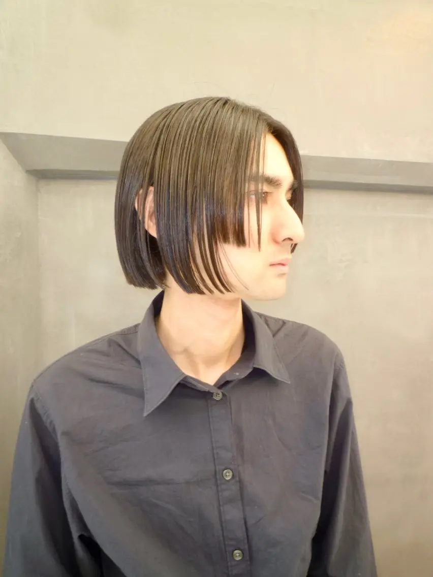 ミディアム メンズ ボブ カット 畠山 遥のヘアスタイル