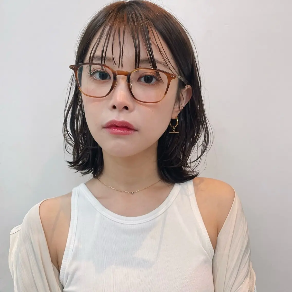 ミディアム ボブレイヤー ボブ レイヤーカット ヘアセット/透明感 カラー/MIHO♡のヘアスタイル