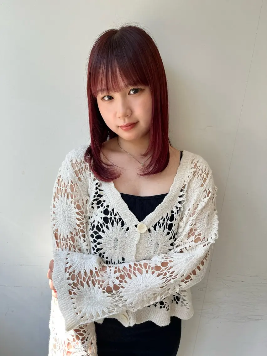 ミディアム レイヤーカット 杉原 駿亮のヘアスタイル
