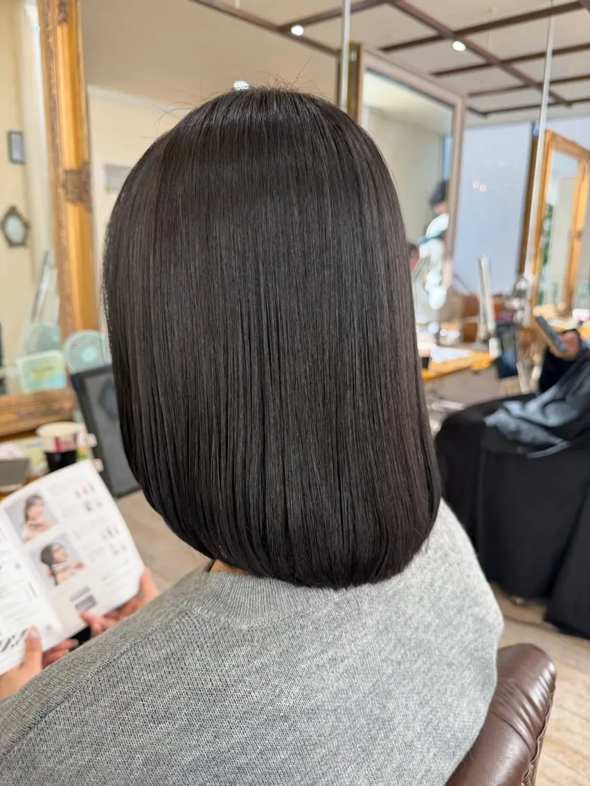 ミディアム カラー ボブ 髪質改善 新越谷noble店長 松本拓也▶◀*.のヘアスタイル