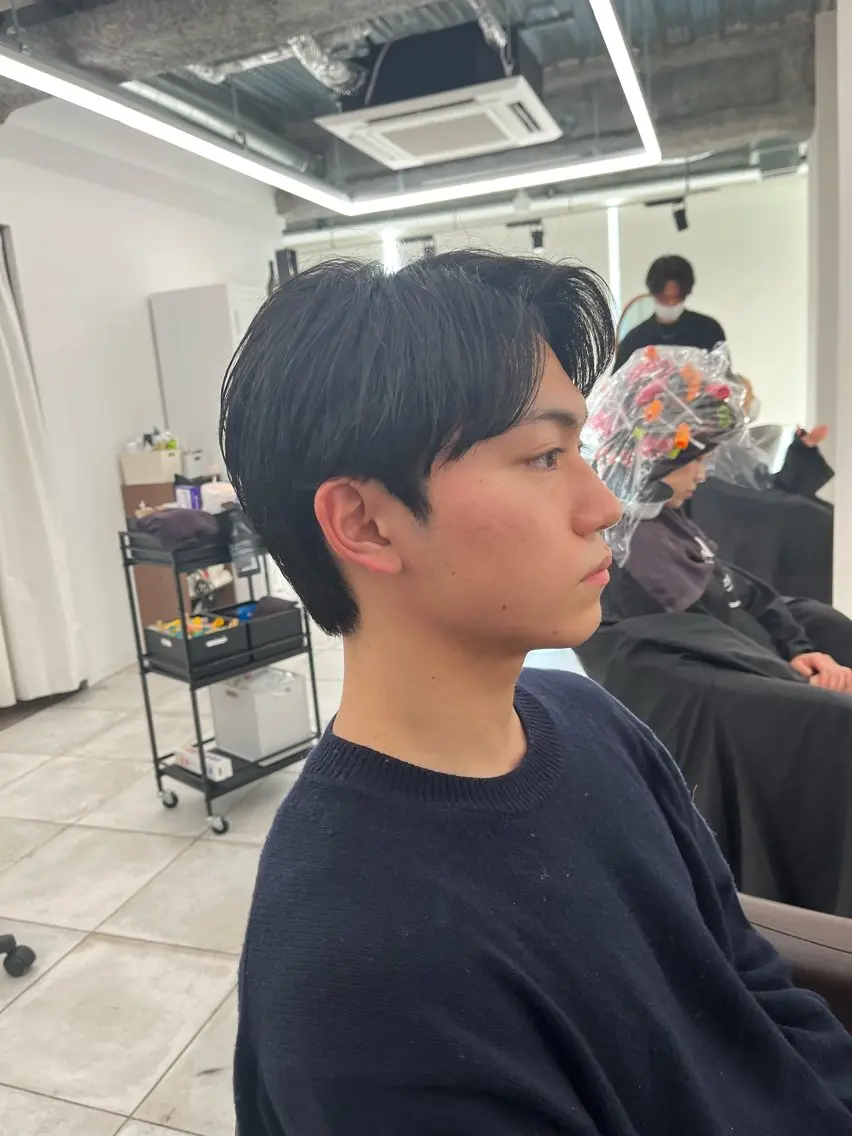 ショート カラー パーマ メンズ 🏆メンズヘア特化 🥇代表りんぺーのヘアスタイル