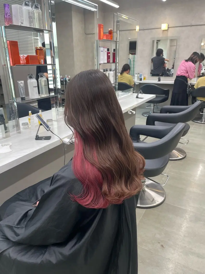 ロング カラー ヘアアレンジ ヘアカラー トリートメント ヘアセット 💗横浜美容室 💗HARUNAのヘアスタイル